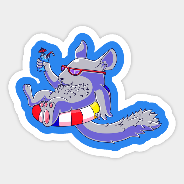 Chillin like a Chinchilla (No text) Sticker by DillanMurillo